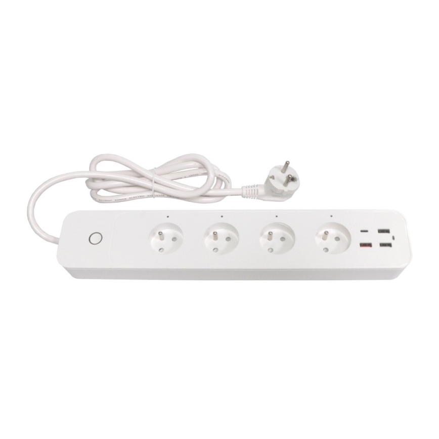 Immax NEO 07771L - Cavo di prolunga NEO LITE Smart 4AC+3xUSB+1xUSB C Wi-Fi Tuya