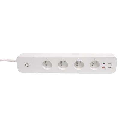 Immax NEO 07771L - Cavo di prolunga NEO LITE Smart 4AC+3xUSB+1xUSB C Wi-Fi Tuya