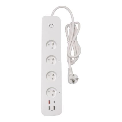 Immax NEO 07771L - Multipresa NEO LITE Smart con 4 prese AC, 3 porte USB e 1 porta USB-C, Wi‑Fi (Tuya)