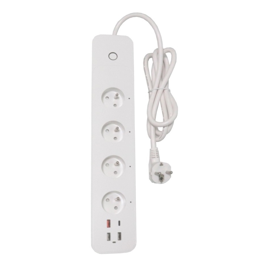 Immax NEO 07771L - Multipresa NEO LITE Smart con 4 prese AC, 3 porte USB e 1 porta USB-C, Wi‑Fi (Tuya)