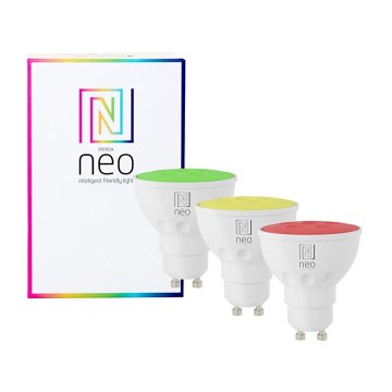Immax NEO 07777C - SET 3x Lampadina LED RGB+CCT Dimmerabile GU10/4,8W/230V Tuya