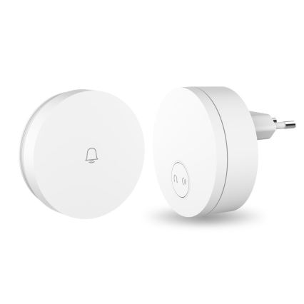 Immax NEO 07779L - Campanello wireless con spina integrata - unità interna 230V Wi-Fi Tuya bianco