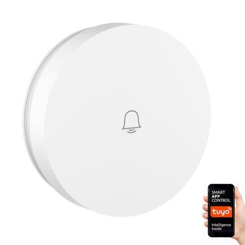 Immax NEO 07780L - Pulsante di ricambio per campanello wireless IP55 Wi-Fi Tuya bianco