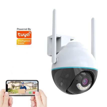 Immax NEO 07782L - Telecamera smart per esterni con sensore BALL 355° P/T 4MP IP65 Wi-Fi Tuya