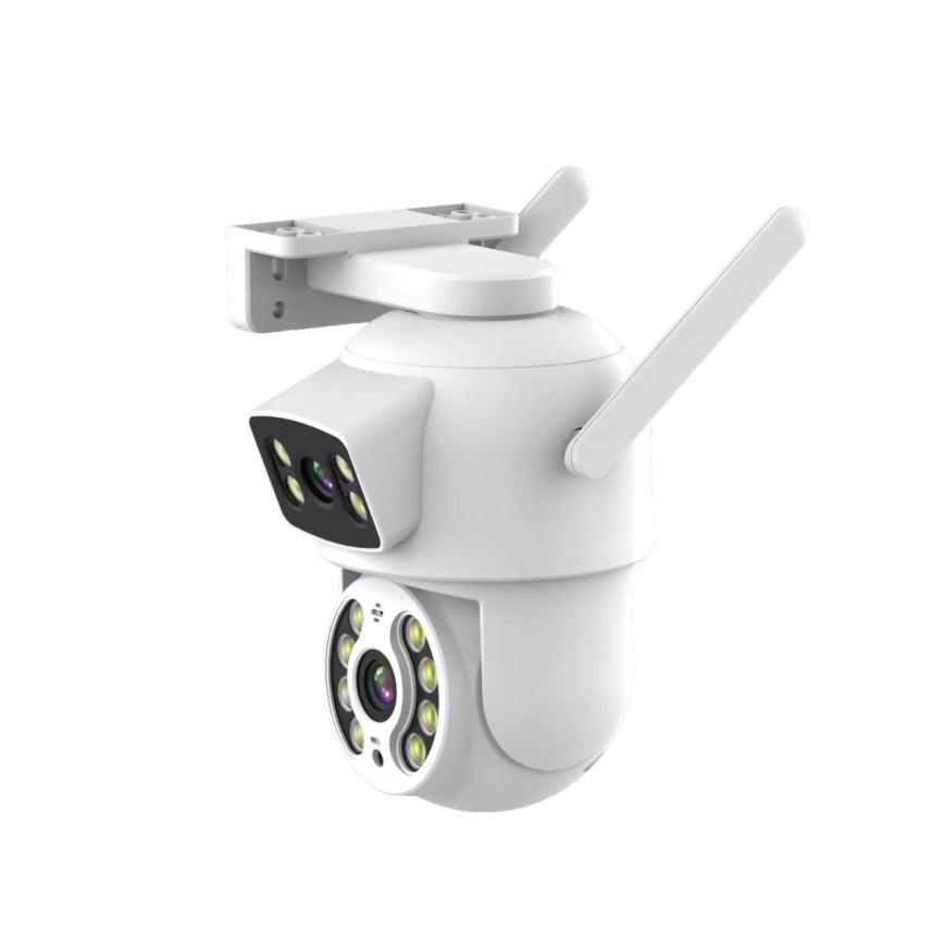 Immax NEO 07783L - Telecamera esterna intelligente con sensore DOUBLE 355° P/T 2x2MP IP65 Wi-Fi Tuya