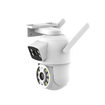 Immax NEO 07783L - Telecamera smart per esterni con sensore DOUBLE 355° P/T 2x2MP IP65 Wi-Fi Tuya