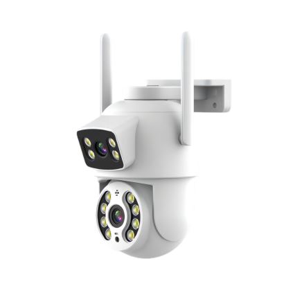 Immax NEO 07783L - Telecamera smart per esterni con sensore DOUBLE 355° P/T 2x2MP IP65 Wi-Fi Tuya