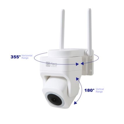 Immax NEO 07793L - Telecamera esterna intelligente con sensore CUBE 4MP 5V IP65 Wi-Fi Tuya