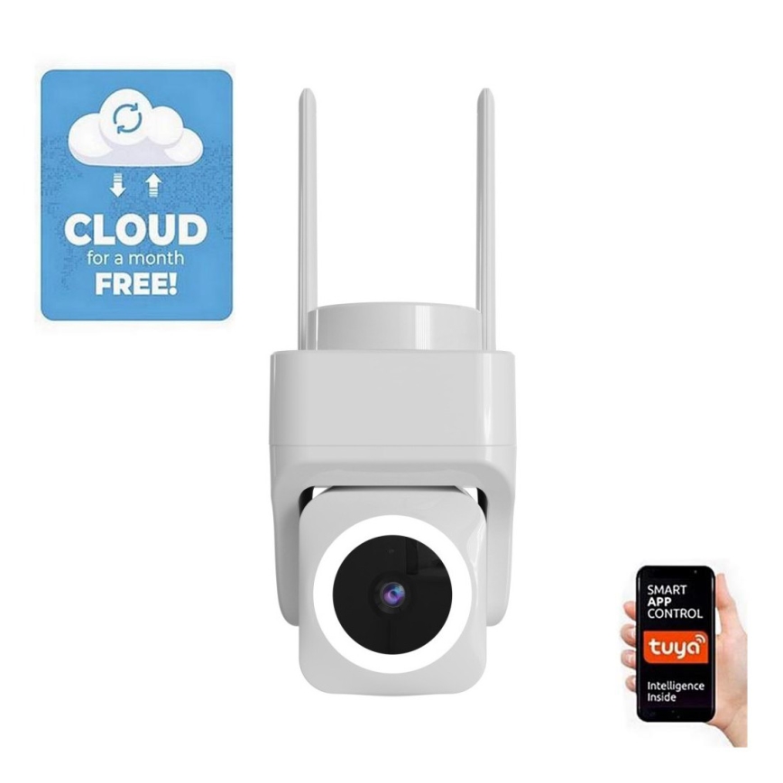 Immax NEO 07793L - Telecamera smart per esterni con sensore CUBE 4MP 5V IP65 Wi-Fi Tuya