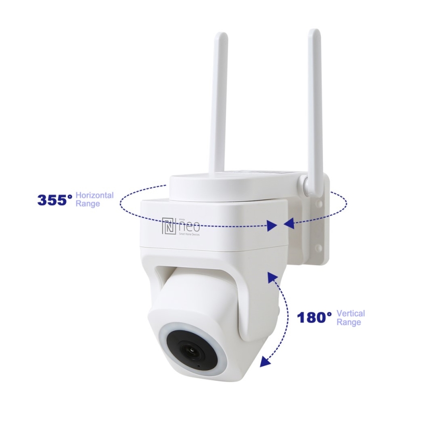 Immax NEO 07793L - Telecamera smart per esterni con sensore CUBE 4MP 5V IP65 Wi-Fi Tuya