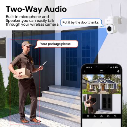 Immax NEO 07793L - Telecamera smart per esterni con sensore CUBE 4MP 5V IP65 Wi-Fi Tuya