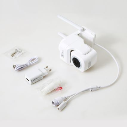Immax NEO 07793L - Telecamera smart per esterni con sensore CUBE 4MP 5V IP65 Wi-Fi Tuya