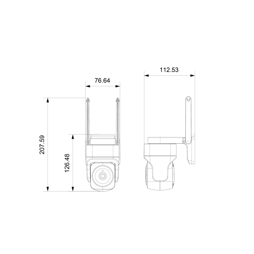 Immax NEO 07793L - Telecamera smart per esterni con sensore CUBE 4MP 5V IP65 Wi-Fi Tuya