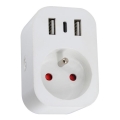 Immax NEO 07799L - Multipresa intelligente 16A/230V con 2xUSB + 1xUSB C Wi-Fi Tuya