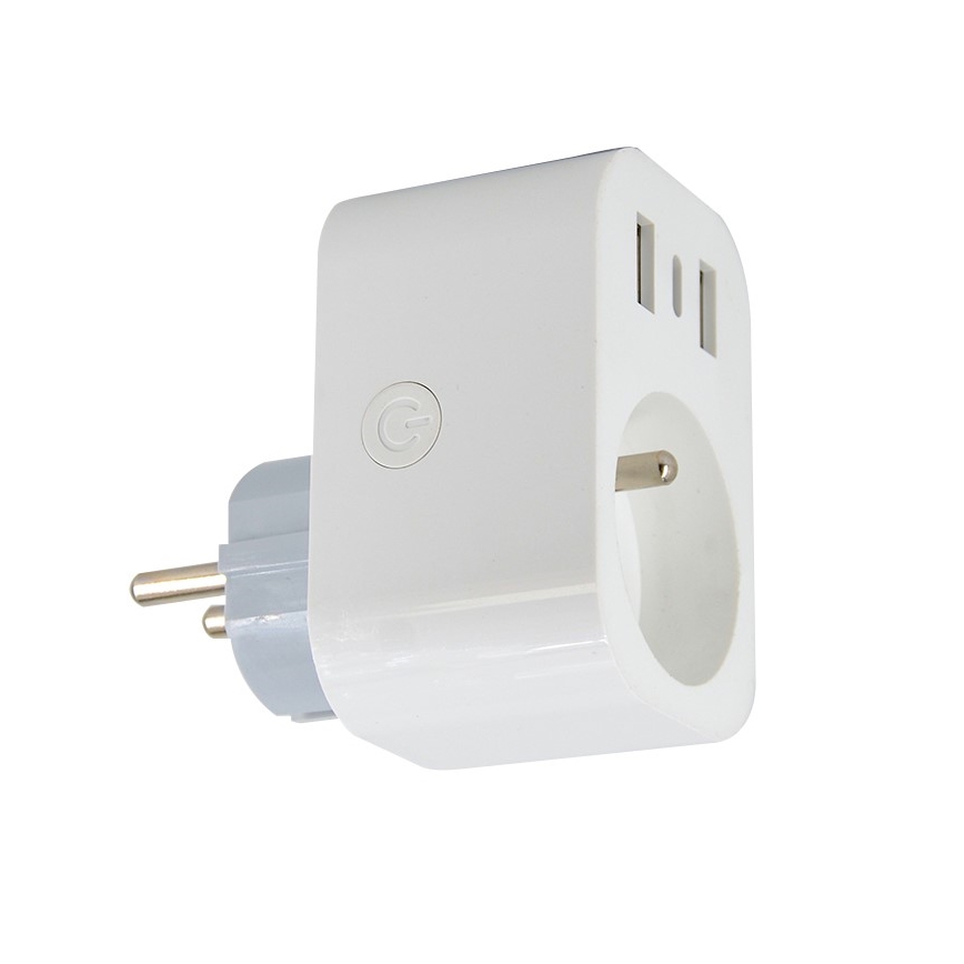 Immax NEO 07799L - Smart divisore di presa 16A/230V + 2xUSB+1xUSB C Wi-Fi Tuya
