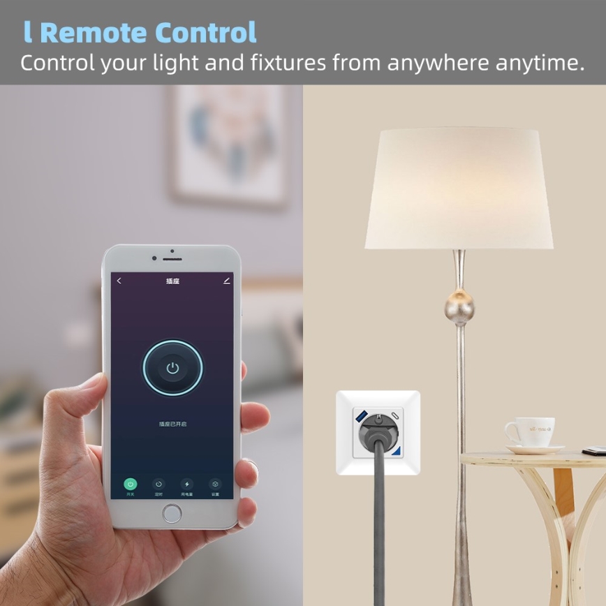 Immax NEO 07801L - Presa intelligente 16A/230V + 1x USB-A + 1x USB-C Tuya SCHUKO