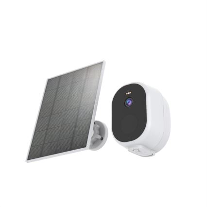 Immax NEO 07802L - Telecamera solare intelligente per esterni con sensore BARREL 5000 mAh Wi-Fi Tuya IP65