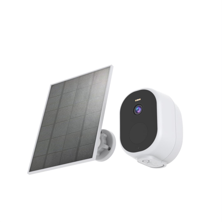 Immax NEO 07802L - Telecamera solare intelligente per esterni con sensore BARREL 5000 mAh Wi-Fi Tuya IP65