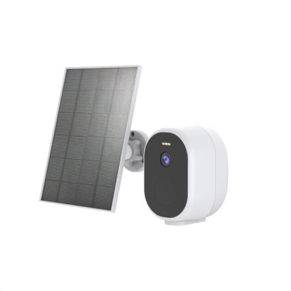 Immax NEO 07802L - Telecamera solare intelligente per esterni con sensore BARREL 5000 mAh Wi-Fi Tuya IP65