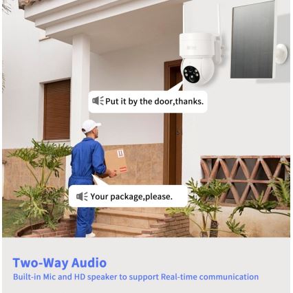 Immax NEO 07803L - Telecamera solare intelligente per esterni con sensore SENTRY 6000 mAh Wi-Fi Tuya IP65