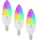 Immax NEO 07808C - Confezione da 3 lampadine LED RGB+CCT dimmerabili con attacco E14, 4,8W/230V, Wi‑Fi compatibili con Tuya