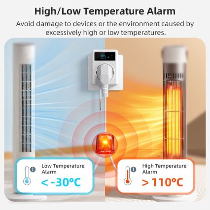 Immax NEO 07811L - Presa intelligente con termometro F 3680W Wi-Fi
