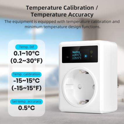 Immax NEO 07811L - Presa intelligente con termometro F 3680W Wi-Fi