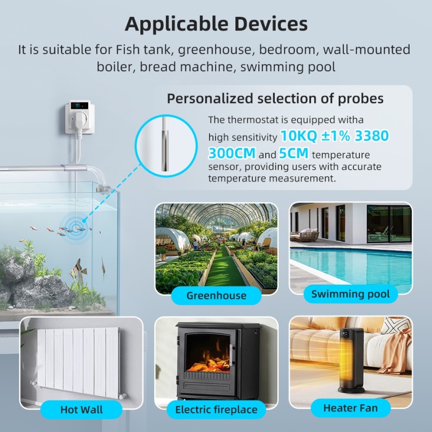 Immax NEO 07811L - Presa intelligente con termometro F 3680W Wi-Fi