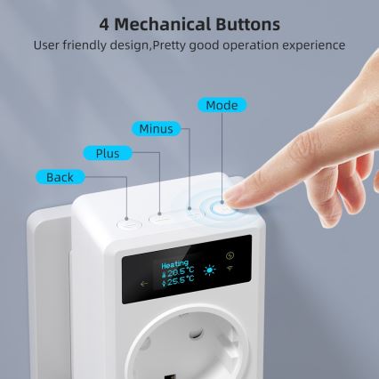 Immax NEO 07811L - Presa intelligente con termometro F 3680W Wi-Fi