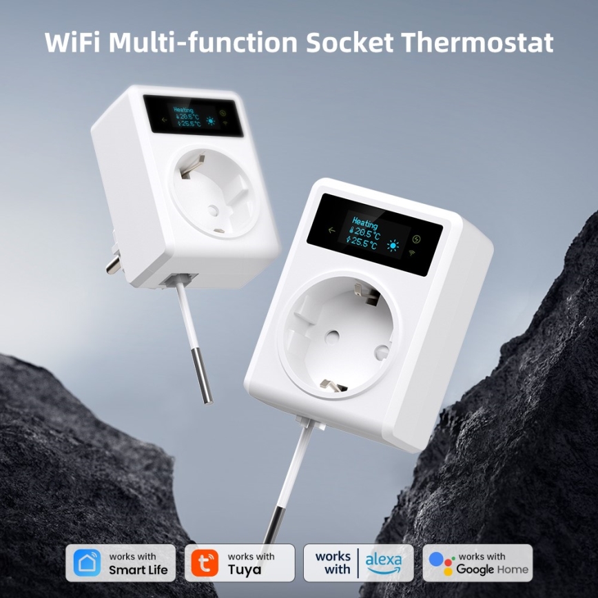Immax NEO 07811L - Presa intelligente con termometro F 3680W Wi-Fi