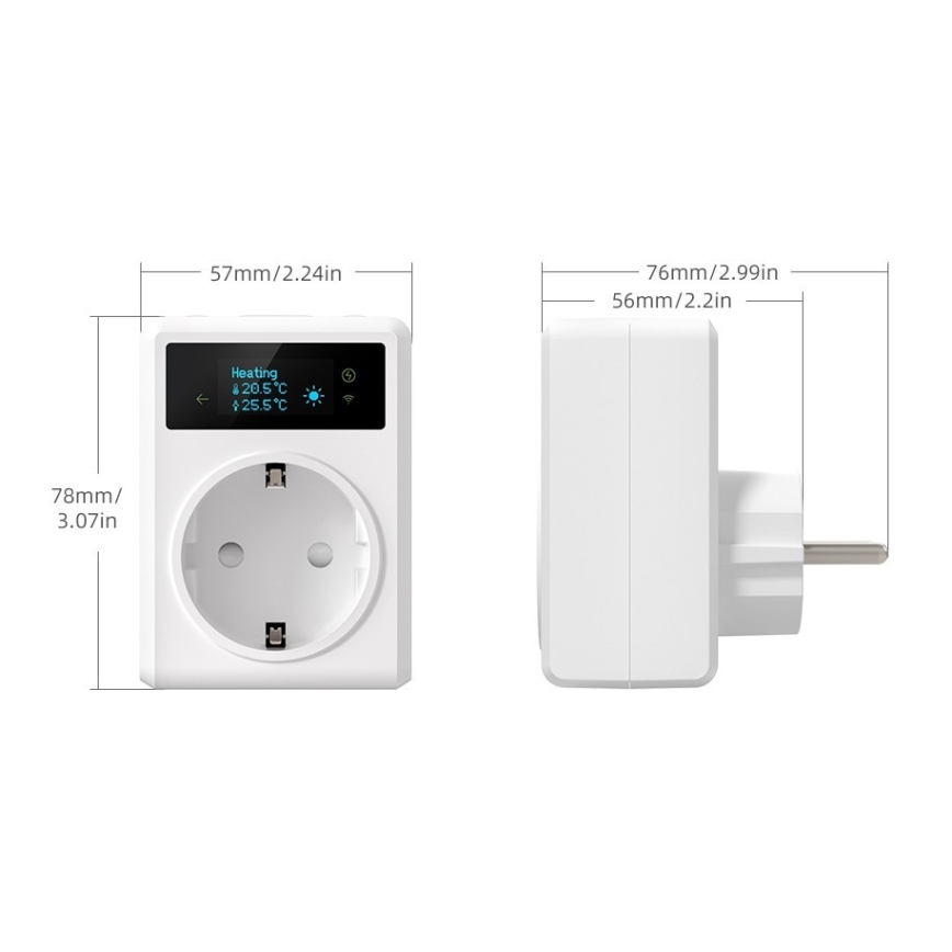Immax NEO 07811L - Presa intelligente con termometro F 3680W Wi-Fi