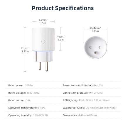 Immax NEO 07812L - Presa intelligente E 3500W Tuya Wi-Fi