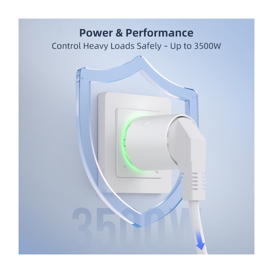 Immax NEO 07813L - Presa intelligente F 3500W Tuya Wi-Fi