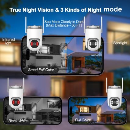 Immax NEO 07819L - Telecamera esterna intelligente con sensore 4 MP, alimentazione 5V, protezione IP65, compatibile con Tuya, Wi‑Fi