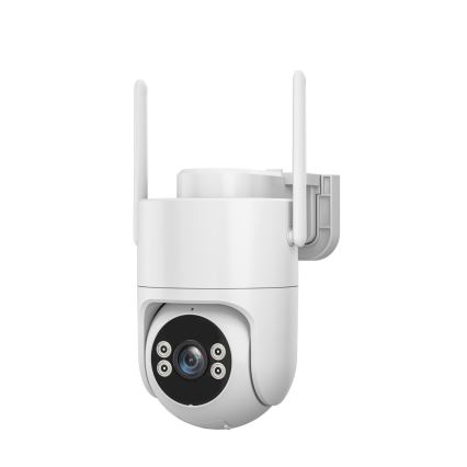 Immax NEO 07819L - Telecamera esterna intelligente con sensore 4 MP, alimentazione 5V, protezione IP65, compatibile con Tuya, Wi‑Fi