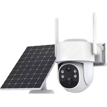 Immax NEO 07820L - Telecamera solare intelligente da esterno con sensore, batteria da 6000 mAh, IP65