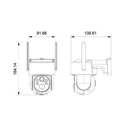 Immax NEO 07820L - Telecamera solare intelligente da esterno con sensore, batteria da 6000 mAh, IP65