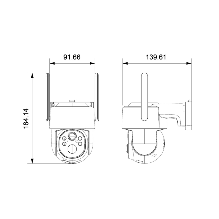 Immax NEO 07820L - Telecamera solare intelligente da esterno con sensore, batteria da 6000 mAh, IP65