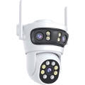 Immax NEO 07823L - Telecamera smart da esterno con sensori 2MP+2MP+2MP, alimentazione 5V, compatibile con Tuya Wi-Fi