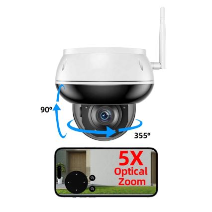 Immax NEO 07825L - Telecamera esterna intelligente con sensore DOME 5MP 230V IP66 TUYA Wi‑Fi