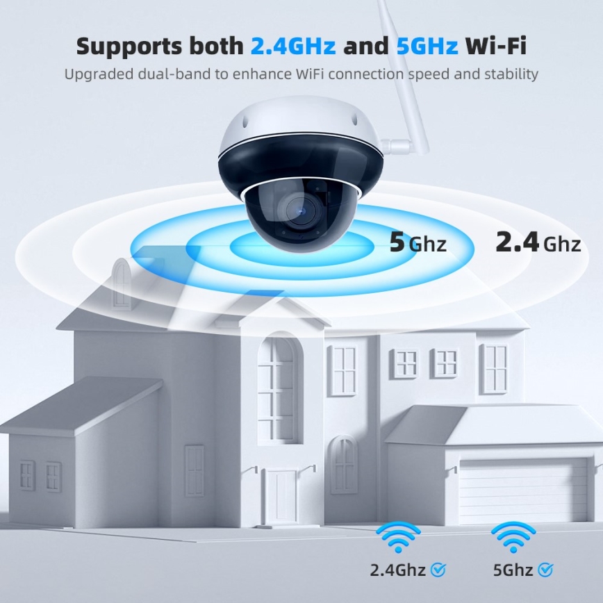 Immax NEO 07825L - Telecamera esterna intelligente con sensore DOME 5MP 230V IP66 TUYA Wi‑Fi