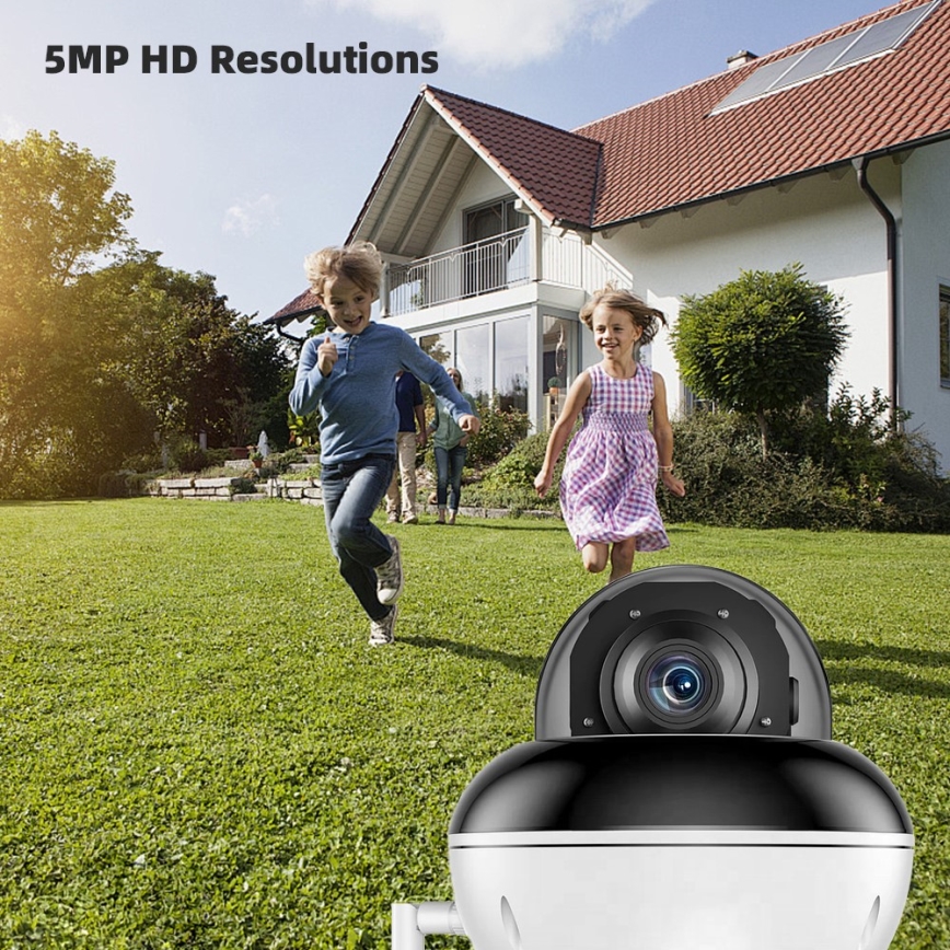 Immax NEO 07825L - Telecamera esterna intelligente con sensore DOME 5MP 230V IP66 TUYA Wi‑Fi