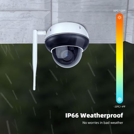Immax NEO 07825L - Telecamera esterna intelligente con sensore DOME 5MP 230V IP66 TUYA Wi‑Fi