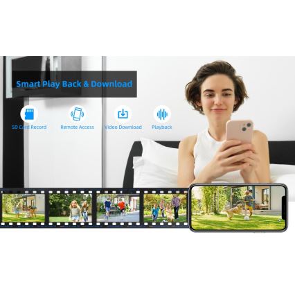 Immax NEO 07825L - Telecamera esterna intelligente con sensore DOME 5MP 230V IP66 TUYA Wi‑Fi
