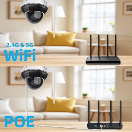 Immax NEO 07825L - Telecamera esterna intelligente con sensore DOME 5MP 230V IP66 TUYA Wi‑Fi