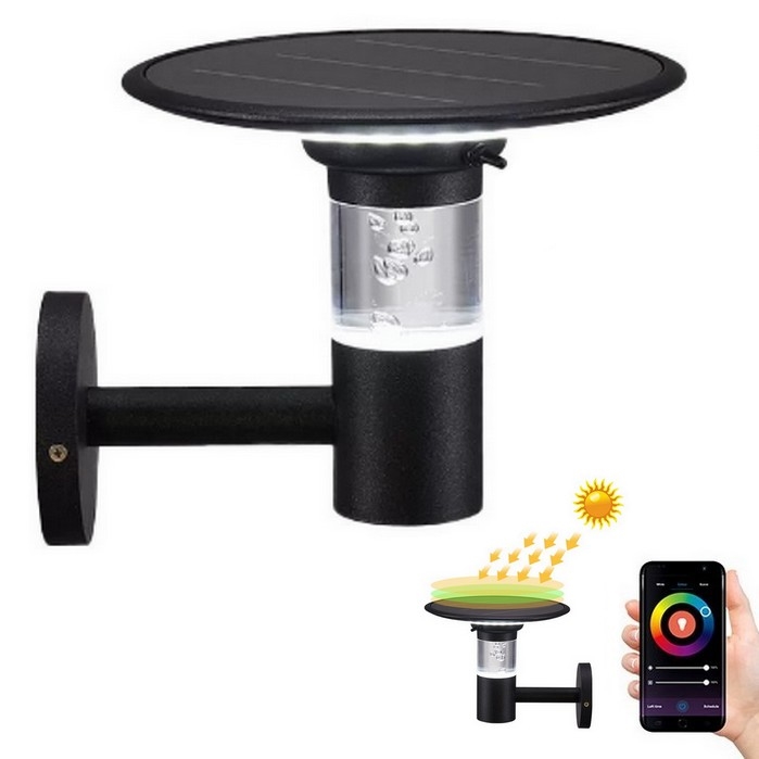 Immax NEO 07907L - Applique solare dimmergibile a LED RGB+CW/W BUBBLES LED/2W/5,5V IP54 Tuya 4000 mAh