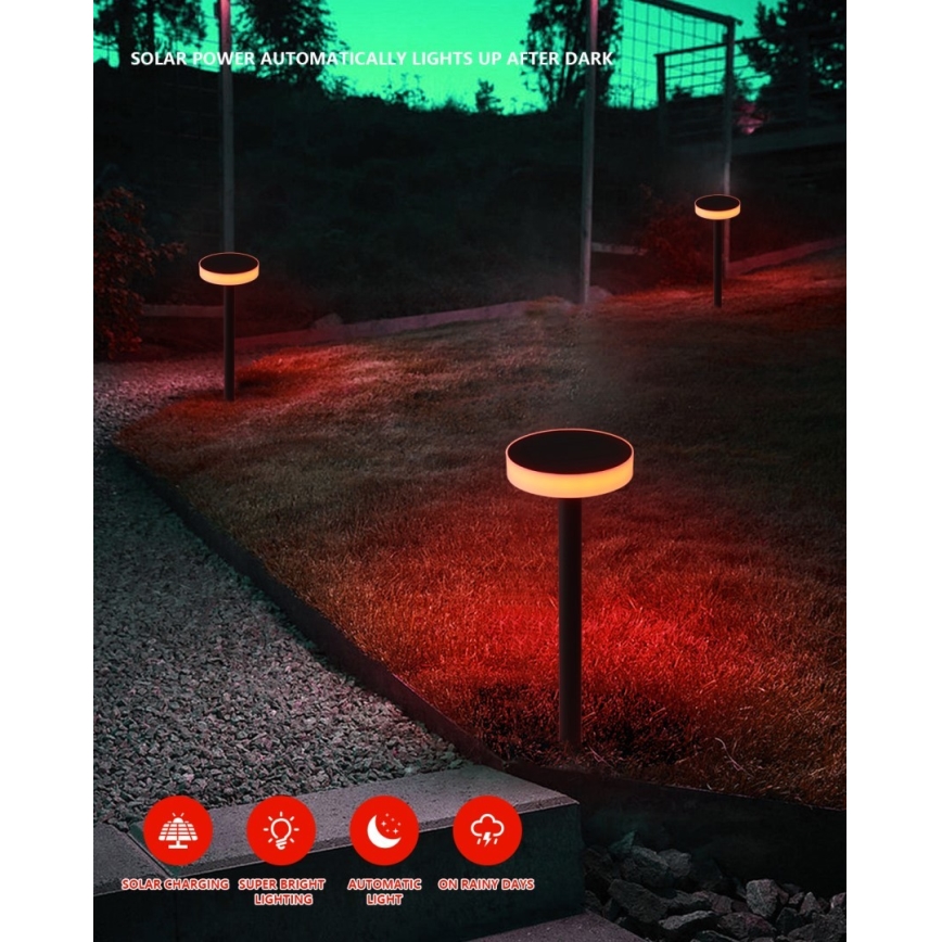 Immax NEO 07910L - Luce solare dimmergibile a LED RGB con sensore NEO LITE LED/1W/5V rotondo IP54 Tuya 1300 mAh