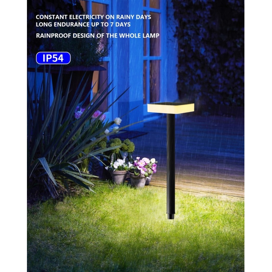 Immax NEO 07911L - LED RGB Luce solare dimmerabile con sensore NEO LITE LED/1W/5V quadrato IP54 Tuya 1300 mAh