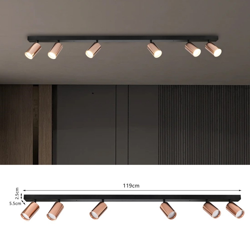 Immax NEO 08305L - Faretto PUNTO 6xGU10/9W/230V oro rosa