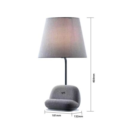 Immax NEO 09109L - Lampada da tavolo dimmerabile a LED con ricarica wireless Qi SOFA LED/6W/230V grigia